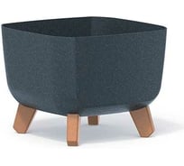 Кашпо на ножках Prosperplast DGQL240WS433W GRACIA SQUARE ECO WOOD 240х240х187 мм, антрац 067352