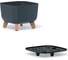 Кашпо на ножках Prosperplast DGQL240WS433W GRACIA SQUARE ECO WOOD 240х240х187 мм, антрац 067352 2