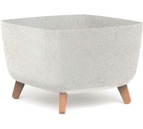 Кашпо на ножках Prosperplast DGQL400WS449W GRACIA SQUARE ECO WOOD 39х39х27 см, белое 067353