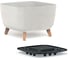 Кашпо на ножках Prosperplast DGQL400WS449W GRACIA SQUARE ECO WOOD 39х39х27 см, белое 067353 2