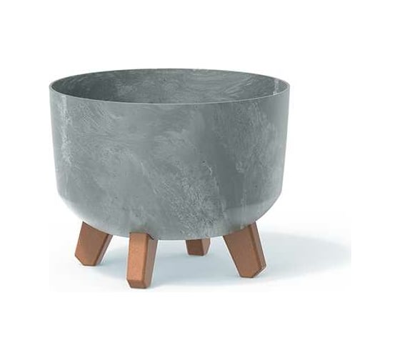 Кашпо на ножках Prosperplast DGRL240E422U GRACIA BETON EFFECT диам. 238 мм, высота 187 мм, бетон 067362 1