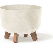 Кашпо на ножках Prosperplast DGRL240ECY700 GRACIA BETON EFFECT диам. 238 мм, высота 187 мм, кремовое 067361