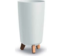 Высокое кашпо на ножках Prosperplast DGTL240 S449 GRACIA TUBUS SLIM диам. 24 см, высота 445 мм, белое 067345