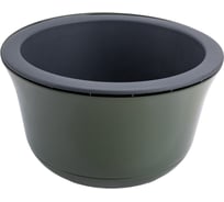 Пластиковый горшок liveingreen ОМЕГА нефрит, c прозрачной вкладкой, диам. 20 см, высота 12 см, 2.4 л ОМ20-32