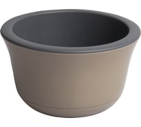 Пластиковый горшок liveingreen ОМЕГА фраппе, c антрацитовой вкладкой, диам. 26 см, высота 16 см, 5.3 л ОМ26-90