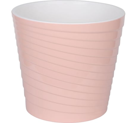 Пластиковый горшок liveingreen Эйс розовый/белый, 2.7 л, диам. 17 см, с вкладкой ЭС17-20