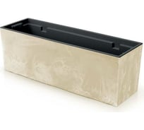 Цветник с вкладышем Prosperplast DUC800TECY700 URBI CASE BETON EFFECT 770х235х686 мм, кремовый 067381