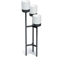 Металлическая подставка с тремя кашпо Prosperplast IKD3HS449 BLOOMIE STAND высота 125 см, 4 л, белый/черный 067322