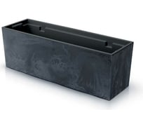 Цветник с вкладышем Prosperplast DUC800TES433 URBI CASE BETON EFFECT 770х235х686 мм, антрацит 067385
