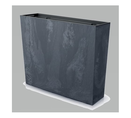 Цветник с вкладышем Prosperplast DUC800TES433 URBI CASE BETON EFFECT 770х235х686 мм, антрацит 067385