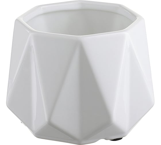 Цветочный горшок Liberty Jones Rhombus, 12.5 см, белый LJ_RH_FP_WH12.5