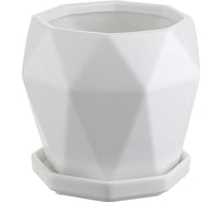 Цветочный горшок Liberty Jones Rhombus, 13.5 см, матовый белый LJ_RH_FP_WH13.5