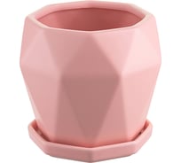Цветочный горшок Liberty Jones Rhombus, 13.5 см, матовый розовый LJ_RH_FP_PNK13.5