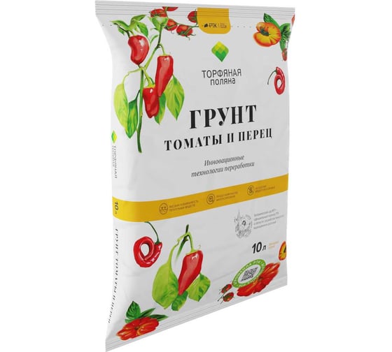 Почвенный грунт Торфяная поляна Томаты и перец 10 л 00-00000671