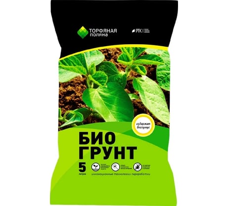 Почвенный грунт Торфяная поляна Биогрунт 5 л 00-00000667