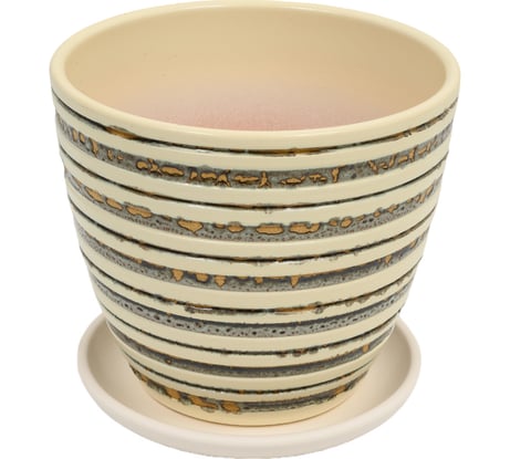 Горшок ООО КОМПОЗИТ Сиена бежевый крокус №3. КС-К3-243-38