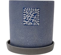 Горшок ООО КОМПОЗИТ Идея синий цилиндр №2. КБ-Ц2-253-61