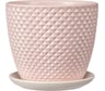 Горшок ООО КОМПОЗИТ Грань розовый бутон №2. КБ-Б2-217-09
