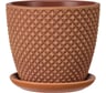 Горшок ООО КОМПОЗИТ Грань терракота бутон №2. КБ-Б2-217-08
