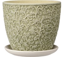 Горшок ООО КОМПОЗИТ Орнамент оливковый бутон №3. КБ-Б3-156-48