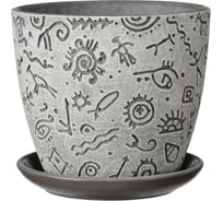 Горшок ООО КОМПОЗИТ Знаки серый бутон №2. КБ-Б2-260-22