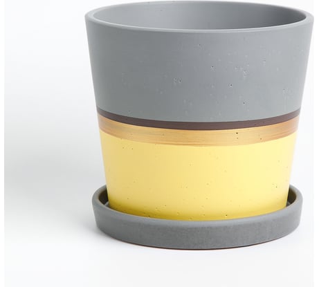 Горшок ООО КОМПОЗИТ Лувр желтый конус №2. КБ-К2-164-02