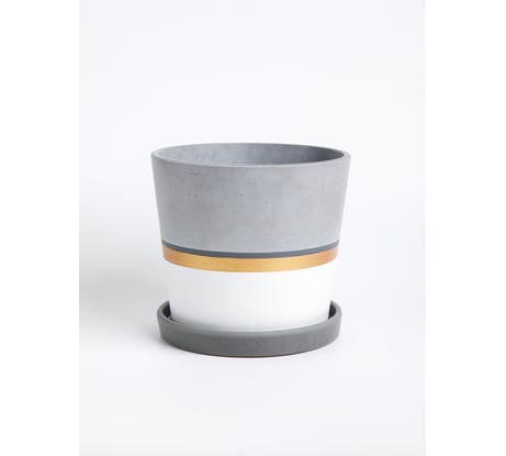 Горшок ООО КОМПОЗИТ Лувр белый конус №4. КБ-К4-164-03