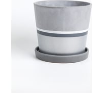 Горшок ООО КОМПОЗИТ Лувр серебро конус №3. КБ-К3-164-31