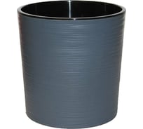 Пластиковый горшок liveingreen вега антрацит диам. 20 см, высота 20 см, 5.2 л ВГ20-12