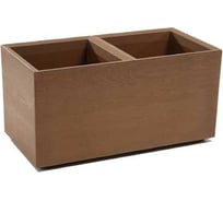 Квадратное кашпо на колесах с дренажно-сливной системой LAMELA Sp.z o. 885 KARO ECO wood 80х40х39.4 см, 72 л 067481