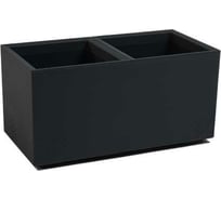 Квадратное кашпо на колесах с дренажно-сливной системой LAMELA Sp.z o. 936 KARO ECO recycled 80х40х39.4 см, 72 л, черное 067475