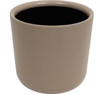 Пластиковый горшок с вкладкой liveingreen ЛИОН 9 л, фраппе/белый, диаметр 25 см, высота 21 см ЛИ25-90