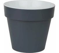 Пластиковый горшок с вкладкой liveingreen Протея 9 л, антрацит, диаметр 27 см, высота 24 см ПР27-12