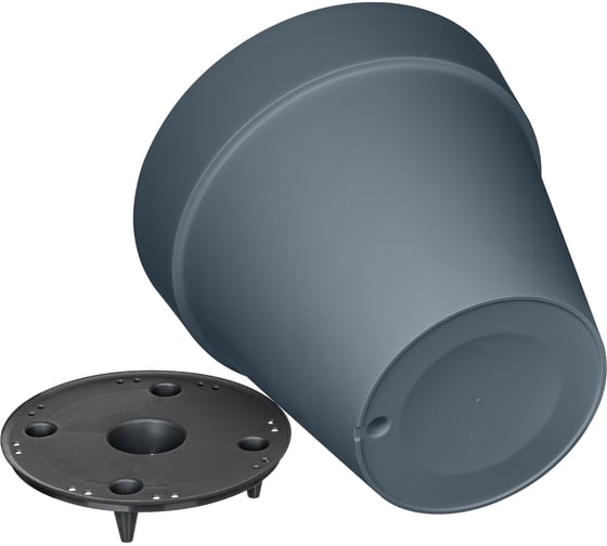 Горшок для цветов Idiland tarragon диам. 280 мм, 10 л, со вставкой, серый 221610635/01