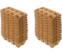 Блок торфяных горшков ЛЕТО 8 ячеек, 70x70x70 мм, 50 шт. 91138