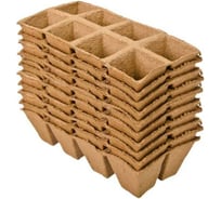 Блок торфяных горшков ЛЕТО 8 ячеек, 70x70x70 мм, 30 шт. 91136