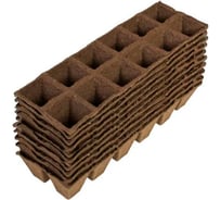 Блок торфяных горшков ЛЕТО 12 ячеек, 50x50x50 мм, 40 шт. 91140