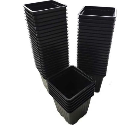 Набор горшков для рассады ЛЕТО 0.52 л, 9x9х8 см, полистирол, 20 шт 90028