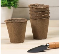 Набор торфяных горшочков ЛЕТО диам. 90 мм, высота 90 мм, 9х10 шт. 91985