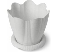 Горшок с поддоном Martika Эдельвейс 9.5 л, диам. 29 см, мрамор С194М