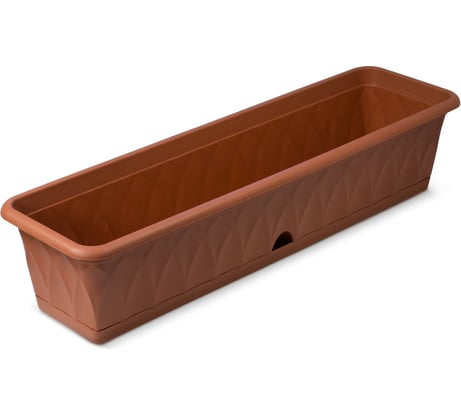 Ящик для растений с поддоном Martika Сиена 81 см, терракотовый С174-03-ТЕР
