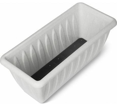 Ящик для растений с дренажной решеткой Martika Фелиция 40 см, мрамор С186-05-МРА