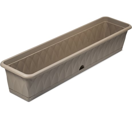 Ящик для растений с поддоном Martika Сиена 93 см, серый С175-03-СЕР