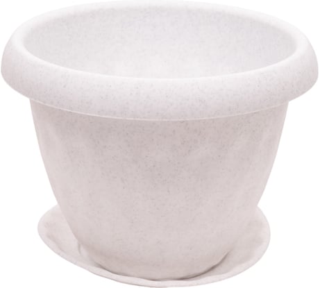 Горшок для растений с поддоном Martika Розетта 2.8 л, диам. 200 мм, мрамор С127МРА