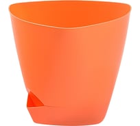 Горшок для цветов с поддоном Радиан Элеганс оранжевый, 5 л 10051232