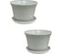Кашпо Violet Ротанг 2.1 л, круглое, с поддоном, 2 шт., серое N-Kahpo-2/-36211-08 1