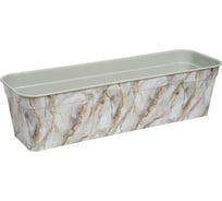 Балконный ящик Violet 62 см, с дренажем, декор Мрамор 356050