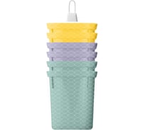 Набор многоразовых горшочков для рассады со съемным дном INGREEN 6x400мл, микс 248523