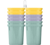 Набор многоразовых горшочков для рассады со съемным дном INGREEN 12x200мл, микс 248520