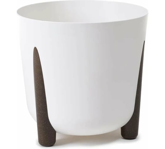 Кашпо на ножках LAMELA Sp.z o. 245 FRIDA ECO wood диаметр 26 см, высота 23 см, 8.1 л, белое 067957